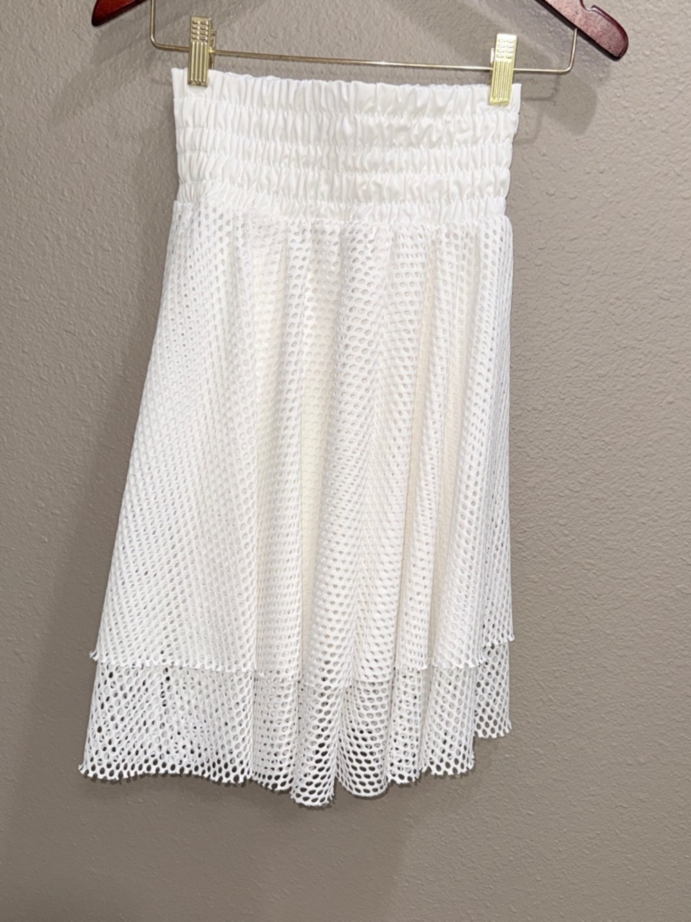 Puma En Pointe Mesh Skirt XS White Balletcore Layered Athleisure EUC - Picture 3 of 8